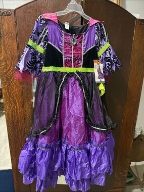 Purple Halloween Witch Costume Dress for Kids - Unbranded
